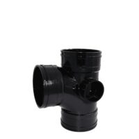 110mm Solvent Weld Boss Branch 87.5° triple socket soil pipe fitting