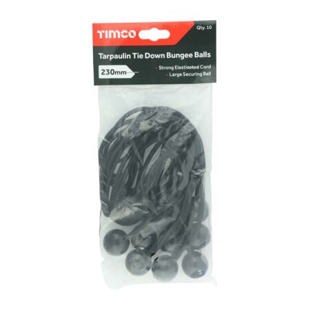 Tarpaulin Tie Down Bungee Balls Pack of 10 Timco