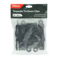 Reusable tarpaulin tie down clips TTC10 for securing tarps and sheeting without eyelets
