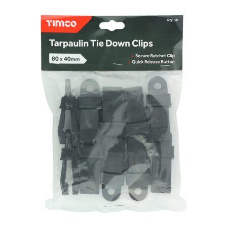 Tarpaulin Tie Down Clips Pack of 10 Timco