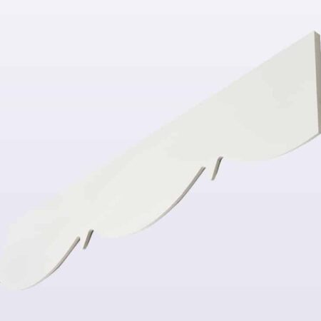16mm Convex Decorative Fascia Board White