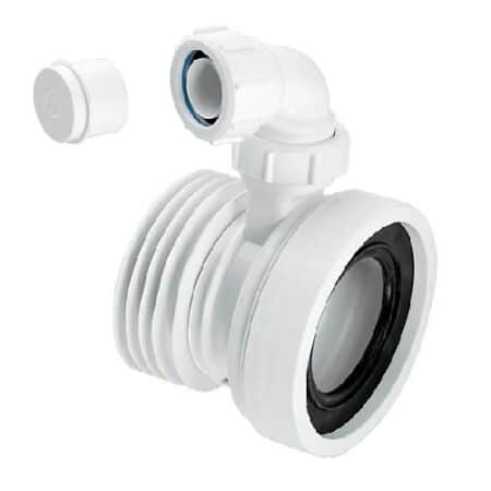 pan connector with vent boss 110mm McAlpine WC-CON1V white toilet waste fitting