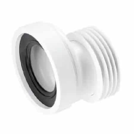 20mm offset pan connector McAlpine WC-CON4 white toilet waste fitting