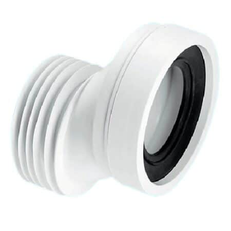 40mm offset finned pan connector McAlpine WC-CON4A white toilet waste fitting