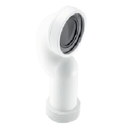 Swan neck pan connector 110mm McAlpine WC-CONQ white toilet waste fitting