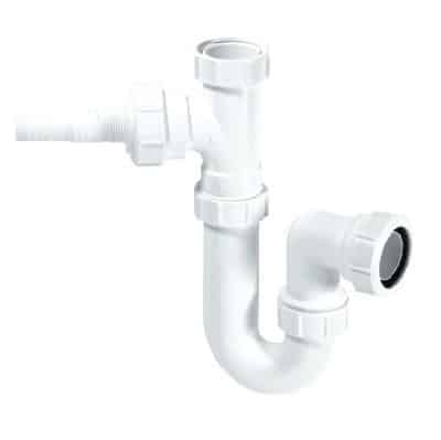 McAlpine WM1 40mm washing machine sink trap with appliance inlet