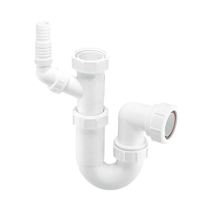 McAlpine WM15 40mm adjustable sink trap with 135 degree swivel appliance nozzle