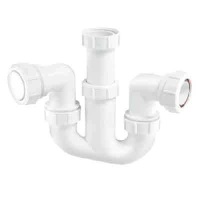 McAlpine WM4 40mm sink trap TeeVent with adjustable inlet