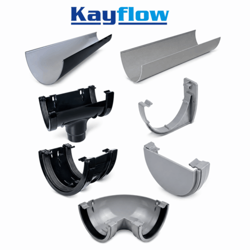 Kayflow Superdeep 170mm Guttering - Black & Grey