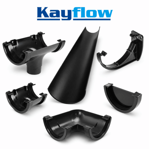 Kayflow Half Round Guttering - Black