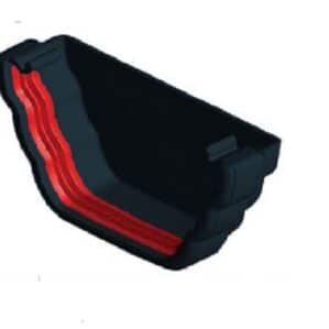 Black Freeflow 135mm Double Ogee External Stop End FRO607BL
