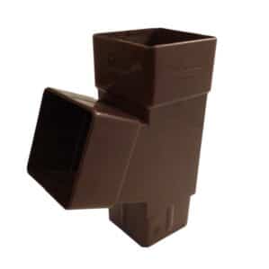 Brown Freeflow 65mm Square Downpipe Branch 112° FRS529LB