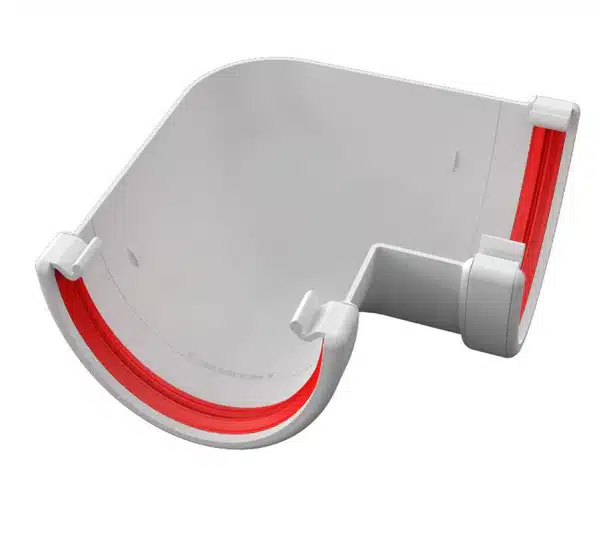 White Freeflow 116mm Deep Flow 90° Gutter Angle FDF603