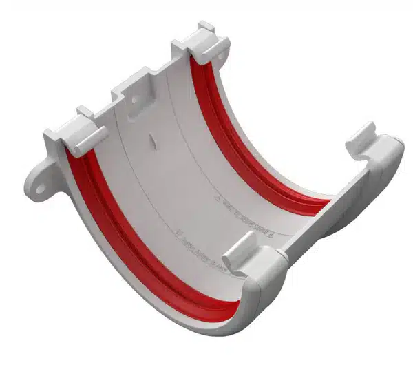 White Freeflow 116mm Deep Flow Gutter Union Bracket FDF602