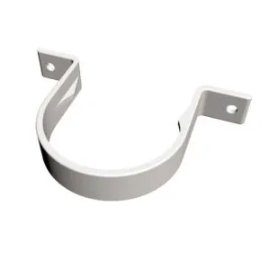 White Freeflow 68mm Round Downpipe Stand Off Clip FRR526