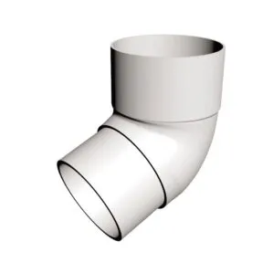 White Freeflow 68mm Round Downpipe 112° Offset Bend FRR527