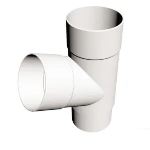 White Freeflow 68mm Round Downpipe 112° Branch FRR529