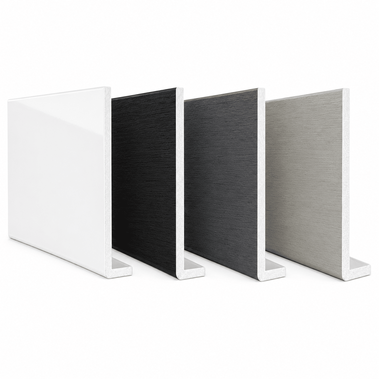 Freefoam 225mm capping fascia boards in four stocked colours