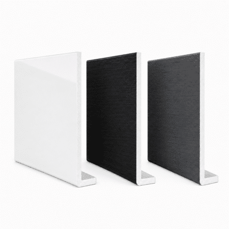 Freefoam 300mm capping fascia boards in White, Black Ash and Anthracite Grey
