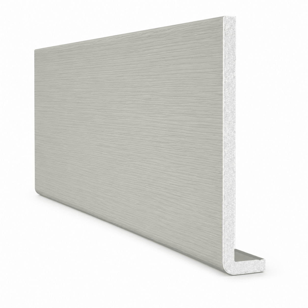 Freefoam FW400WGATE 400mm capping fascia board in Agate Grey Woodgrain