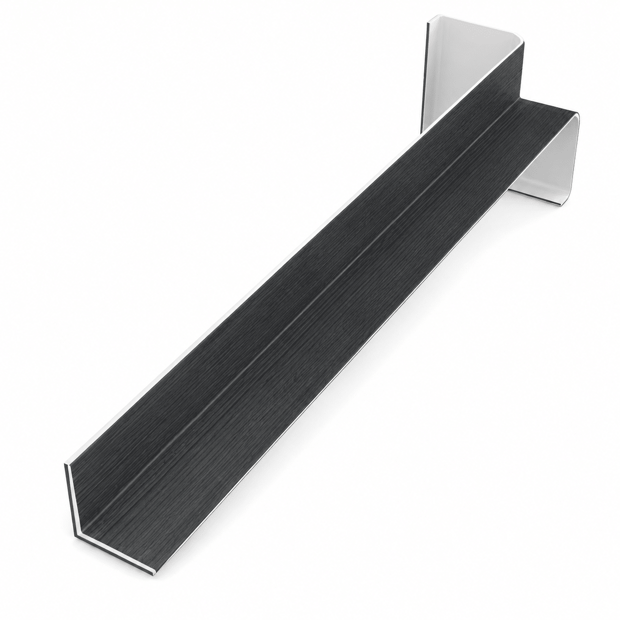 Freefoam FWXIWGAG 300mm square fascia internal corner in Anthracite Grey Woodgrain