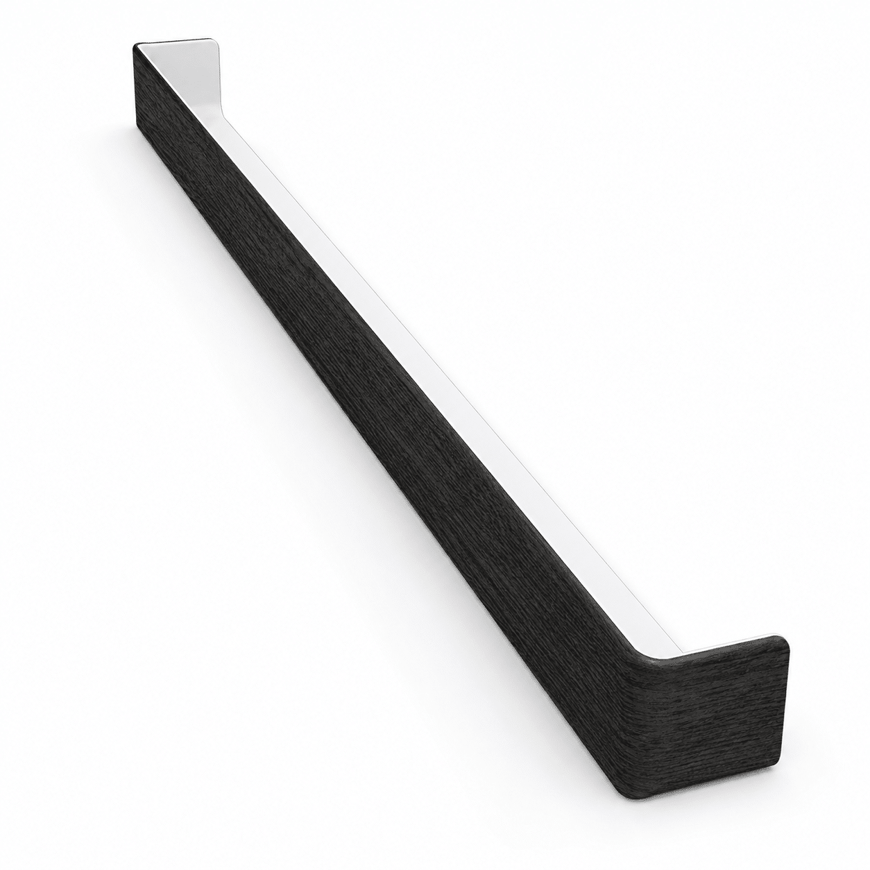 Freefoam FWXXWGB 600mm square fascia double external corner in Black Ash Woodgrain