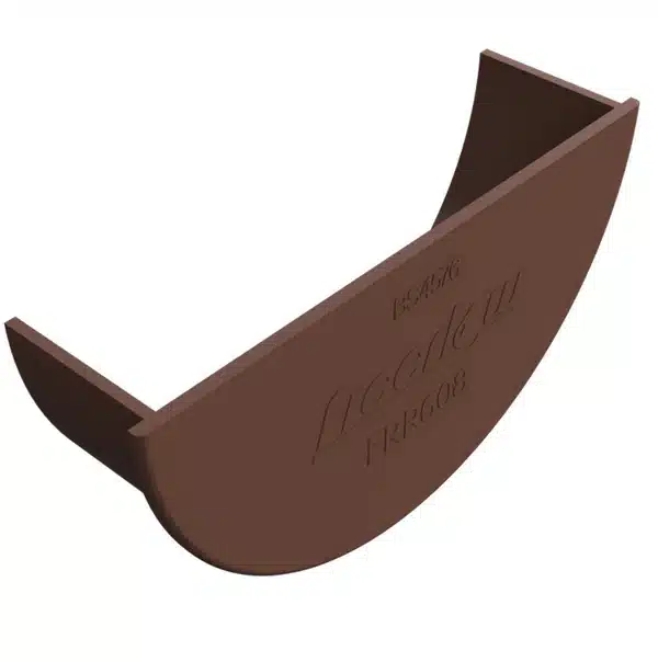 Brown Freeflow 112mm Half Round Internal Stop End FRR608LB
