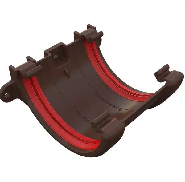 Brown Freeflow 112mm Half Round Gutter Union Bracket FRR602LB