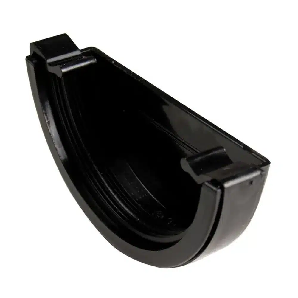 Kayflow Stopend 112mm Half Round Black KFE1BL