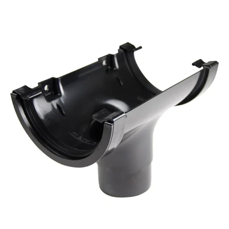 Kayflow Running Outlet 112mm Half Round Black KFO1BL