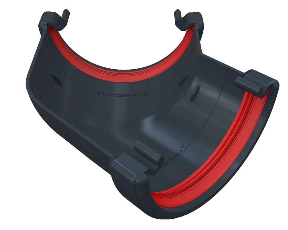 Black Freeflow 112mm Half Round 135° Gutter Angle FRR604BL