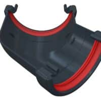 gutter angle 112mm half round 135 degree Freefoam Freeflow black white brown