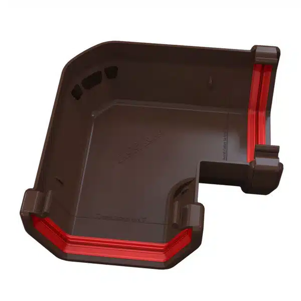 gutter angle 114mm square 90 degree Freefoam Freeflow black white brown