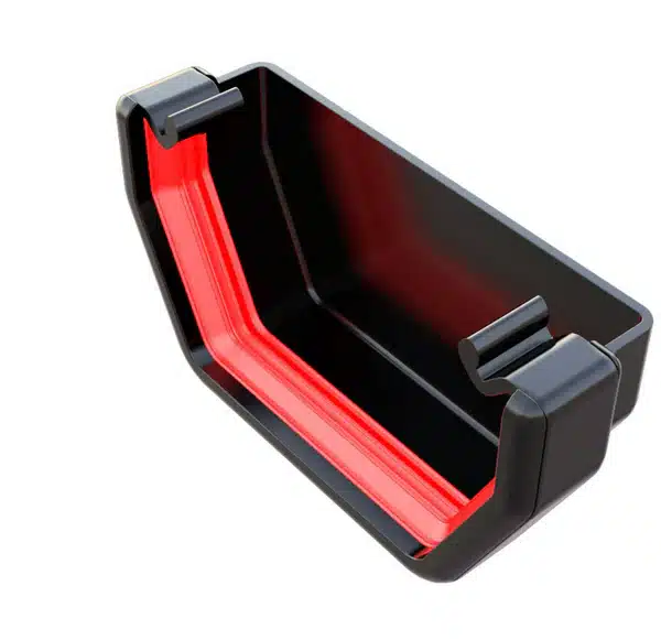 external stop end 114mm square Freefoam Freeflow black white brown