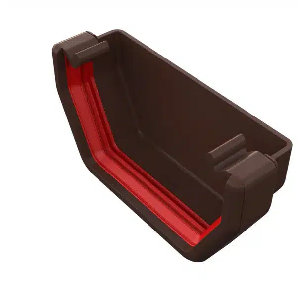 external stop end 114mm square Freefoam Freeflow black white brown