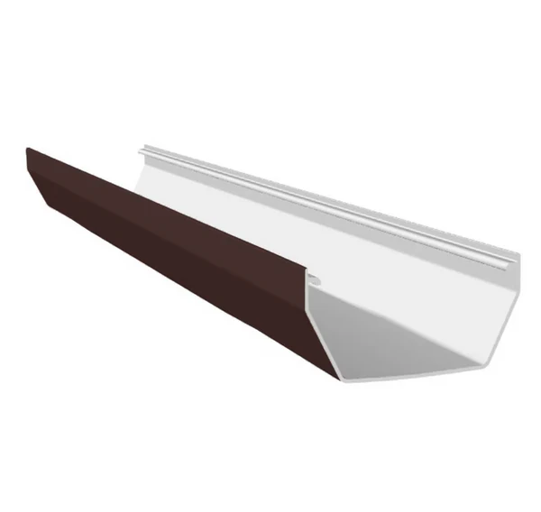 114mm square gutter 4m Freefoam Freeflow black white brown