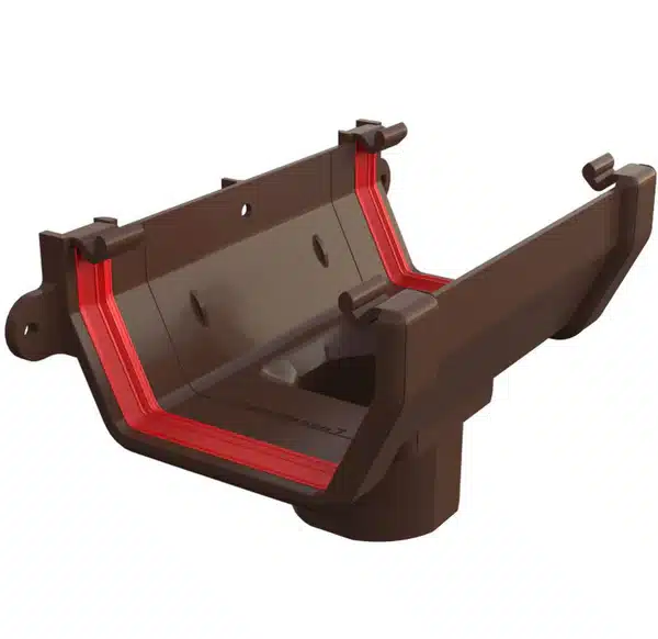 running outlet 114mm square Freefoam Freeflow black white brown