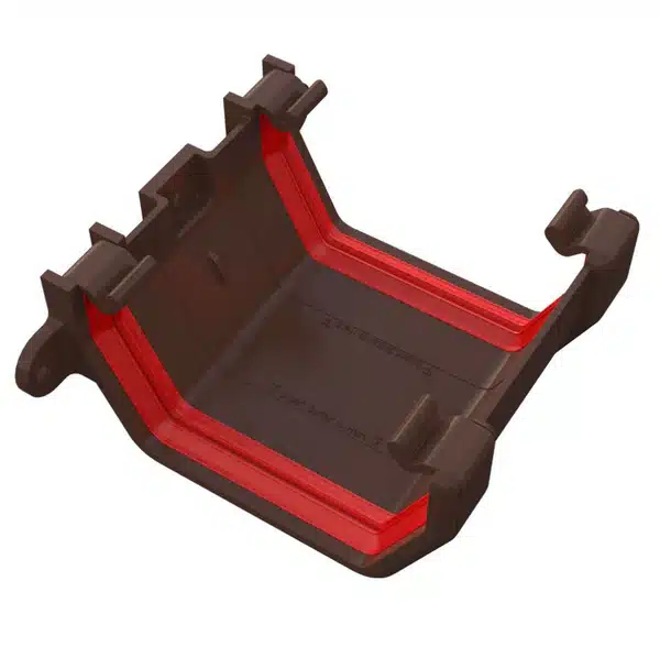 gutter union joiner 114mm square Freefoam Freeflow black white brown