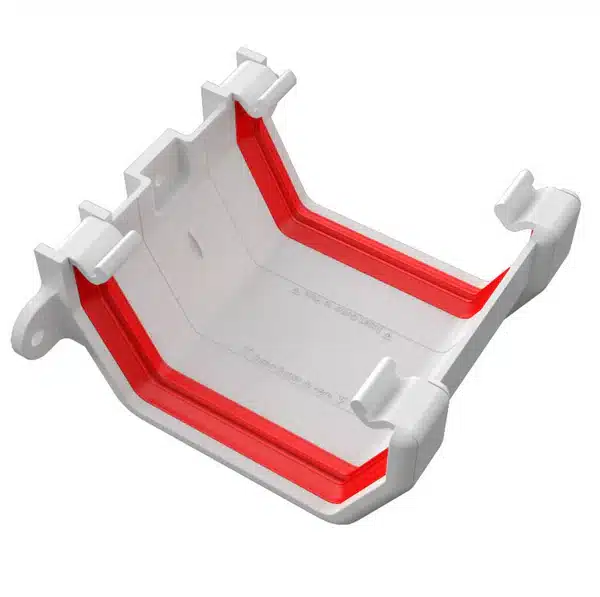 gutter union joiner 114mm square Freefoam Freeflow black white brown