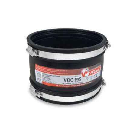 flexible drainage connector 6 inch clay pipe VIPSeal VDC195