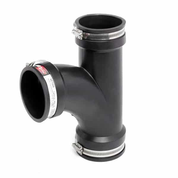 VIPSeal VTR118 flexible drainage tee 110mm to 4 inch 90 degree branch