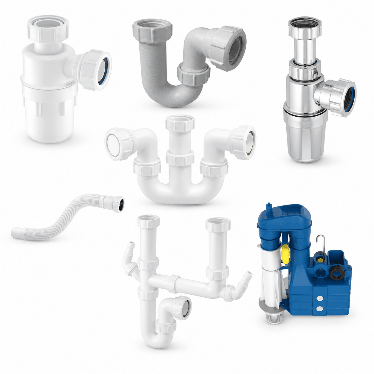Waste Traps, Valves & Connectors