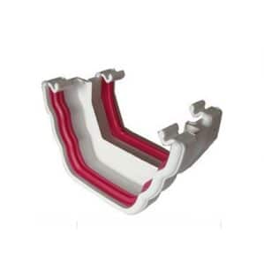 White Freeflow 135mm Double Ogee to Square Gutter Adaptor FRO611