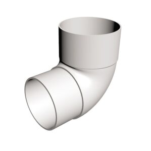 White Freeflow 68mm Round Downpipe 90° Offset Bend FRR524