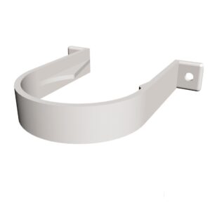 White Freeflow 68mm Round Downpipe Concealed Pipe Clip FRR536