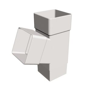 downpipe branch 65mm square 112 degree Freefoam Freeflow black white brown