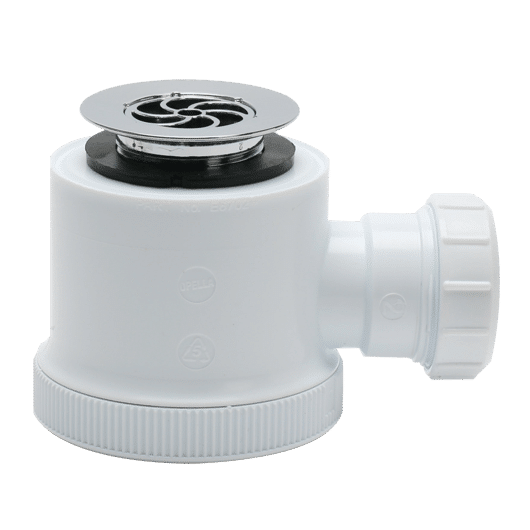 Fluidmaster ZB36320DB 40mm shower trap with 70mm chrome removable grid